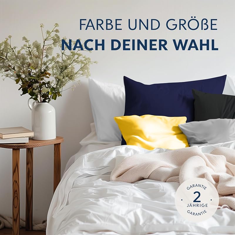 Dreamzie Párnahuzat 40x60 cm (2 db) - 100% Jersey Pamut, Fehér, Hipoallergén, Tartós, Mosógépben Mosható