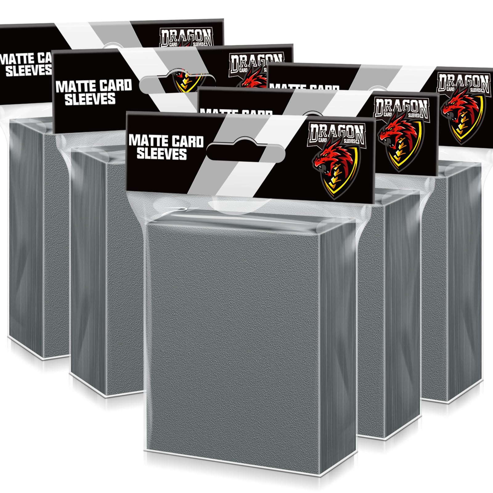 500ct MTG Card Sleeves, Matte Deck Protectors for TCG (Grey)
