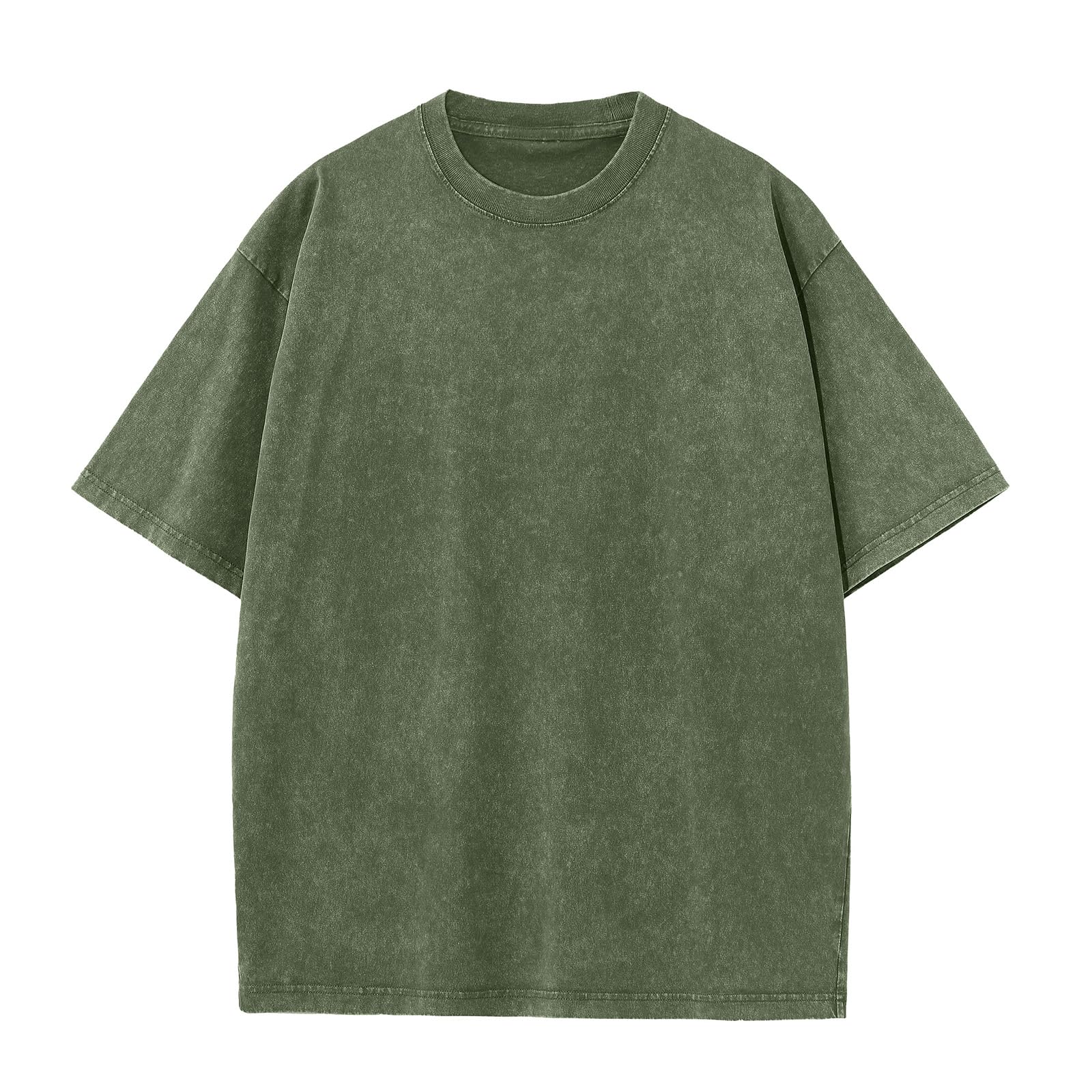 Oversized T-Shirt für Herren Heavy Baumwolle Regular Fit Basic Männer T-Shirt Set Casual Sommer Tops