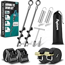 RV Awning Tie Down Anchor Kit Wind-Proof for Camper Travel Trailer