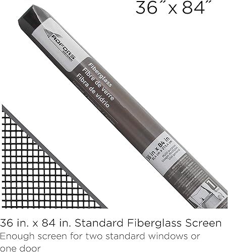 Miniatura 2 de Saint-Gobain ADFORS FCS9831-M Kit de reparación de pantalla estándar para ventana y puerta, 36 x 84 pulgadas, carbón, 21 pies cuadrados (el embalaje