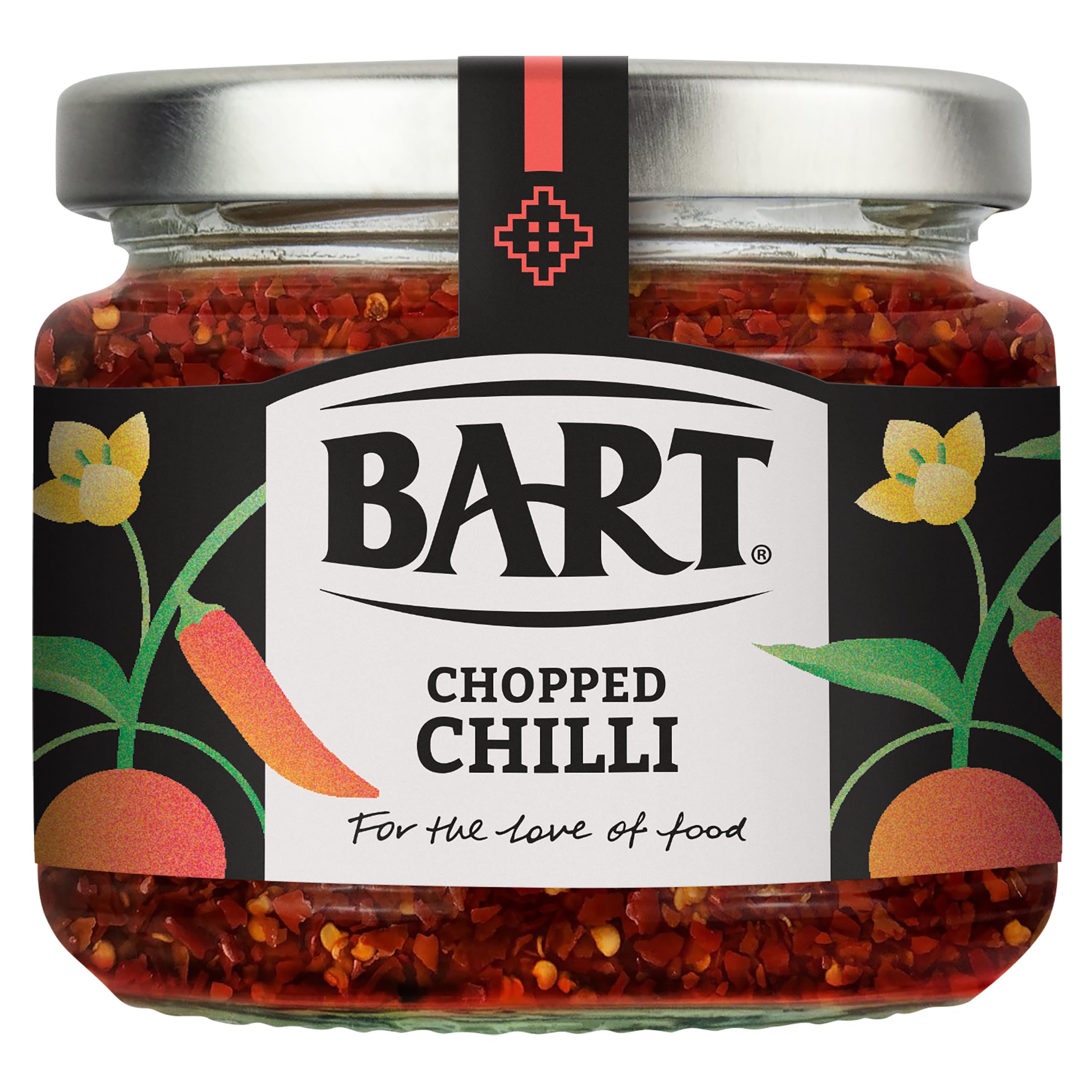 BART Chopped Chilli in White Wine Vinegar - Pack of 6 x 180g - Ideal for Stir Fries, Curry & Tomato-based Sauces