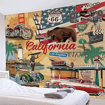 Amazon.co.jp: LB タペストリー おしゃれ 壁掛け 風景 アメリカ