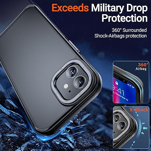 Miniatura 672 de Funda para iPhone 12, a prueba de golpes, para iPhone 12 Pro, protección contra caídas de grado militar, parte trasera dura, delgada, translúcida