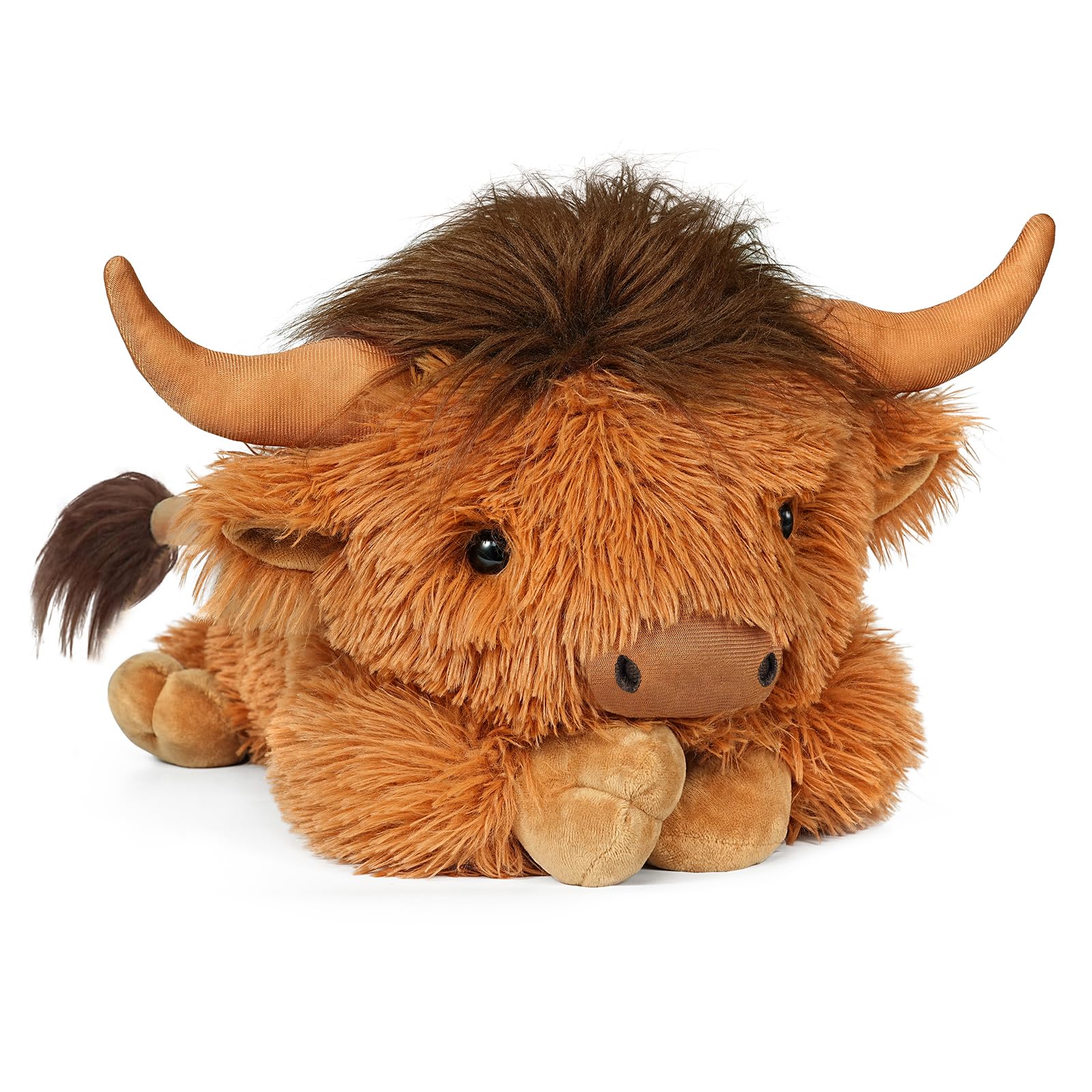 Weighted Highland Cow Stuffed Animals 4 2 Lbs Weighted Highland Cow Plush for Kids Adults 21 6 Inch