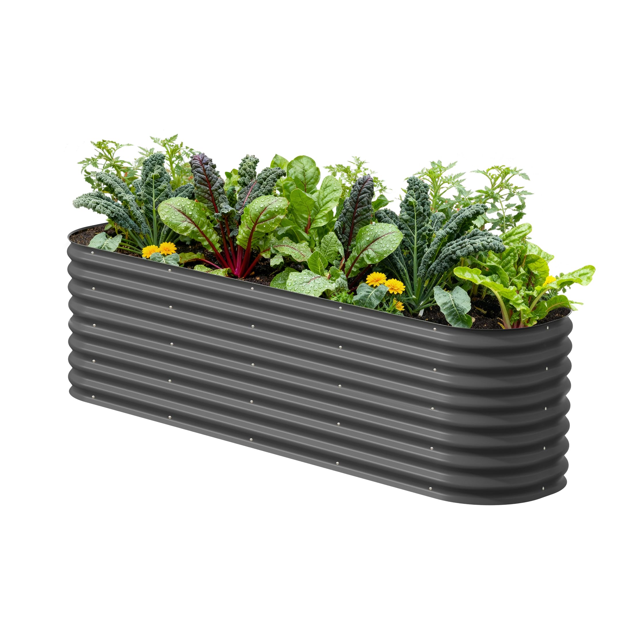 Vego garden modern gray extra tall bed