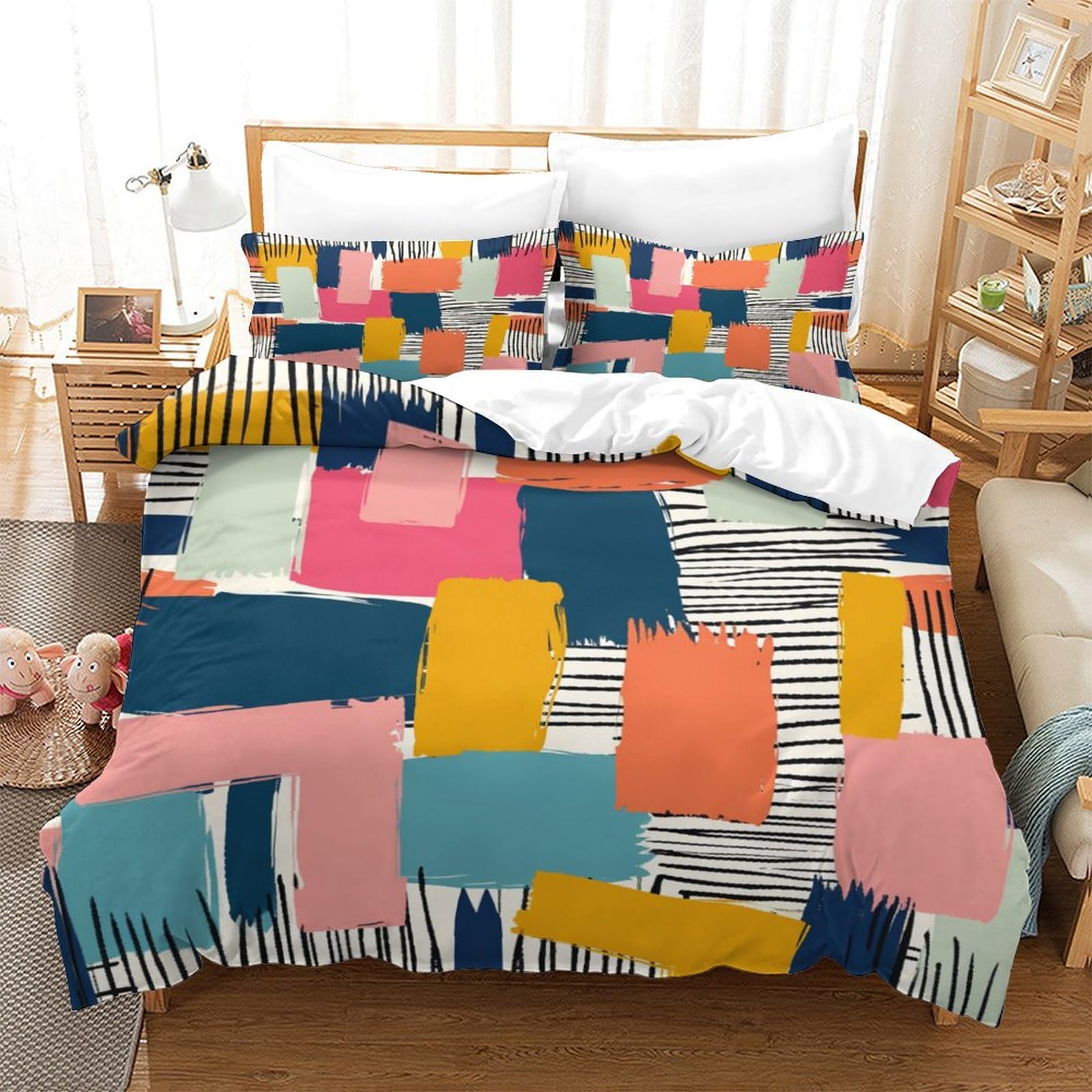 Housse de couette microfibre graffiti 3D : finis les draps rêches qui perdent leurs couleurs