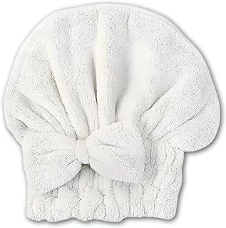 Quick-Dry Towel - Gentle on Hair, Super Absorbent Microfiber Cap for Shower and Beauty Routines (White)