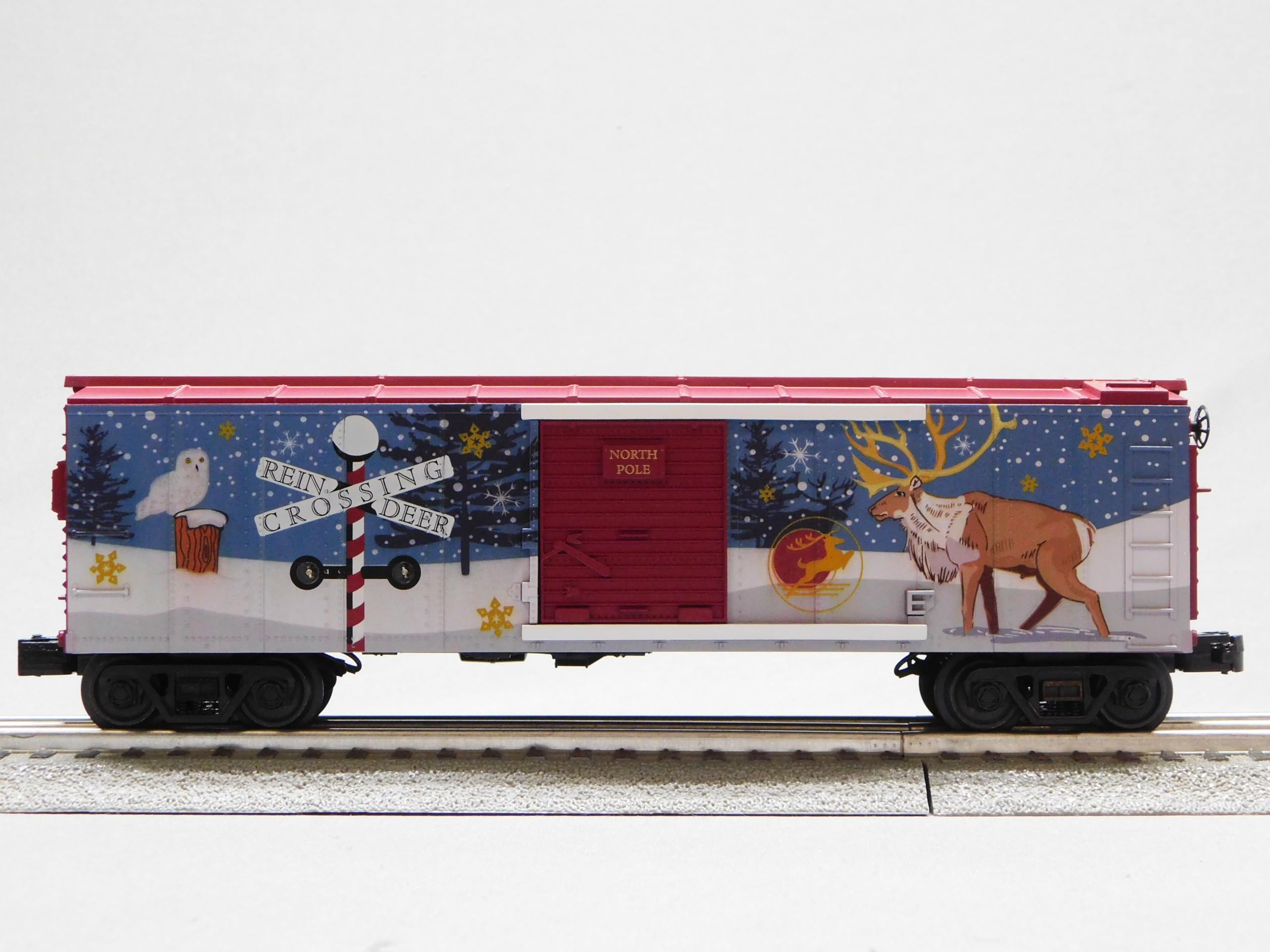 M.T.H. Electric Trains MTH RAILKING North Pole BOXCAR W/Blinking LEDs 30-71196