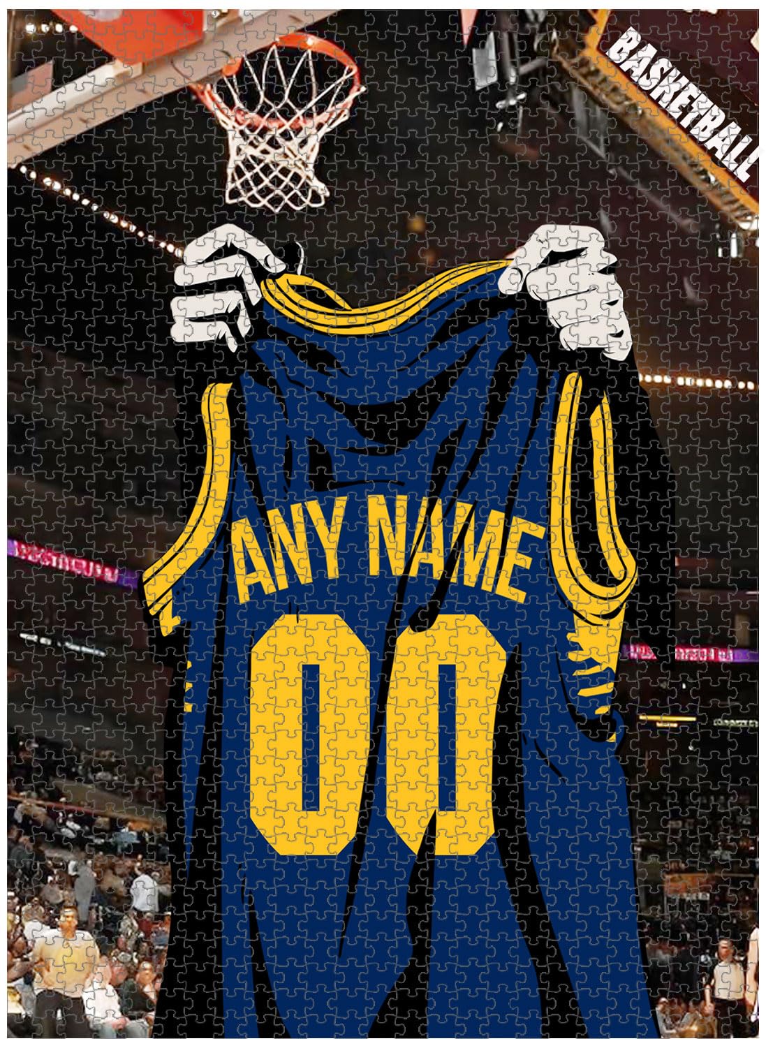 MBHappy Wooden Jigsaw Puzzles for Adults - Custom Name and Number on (Indiana) Basketball Player Art Photo - 300 500 1000PCS Puzzles Game Home Wall