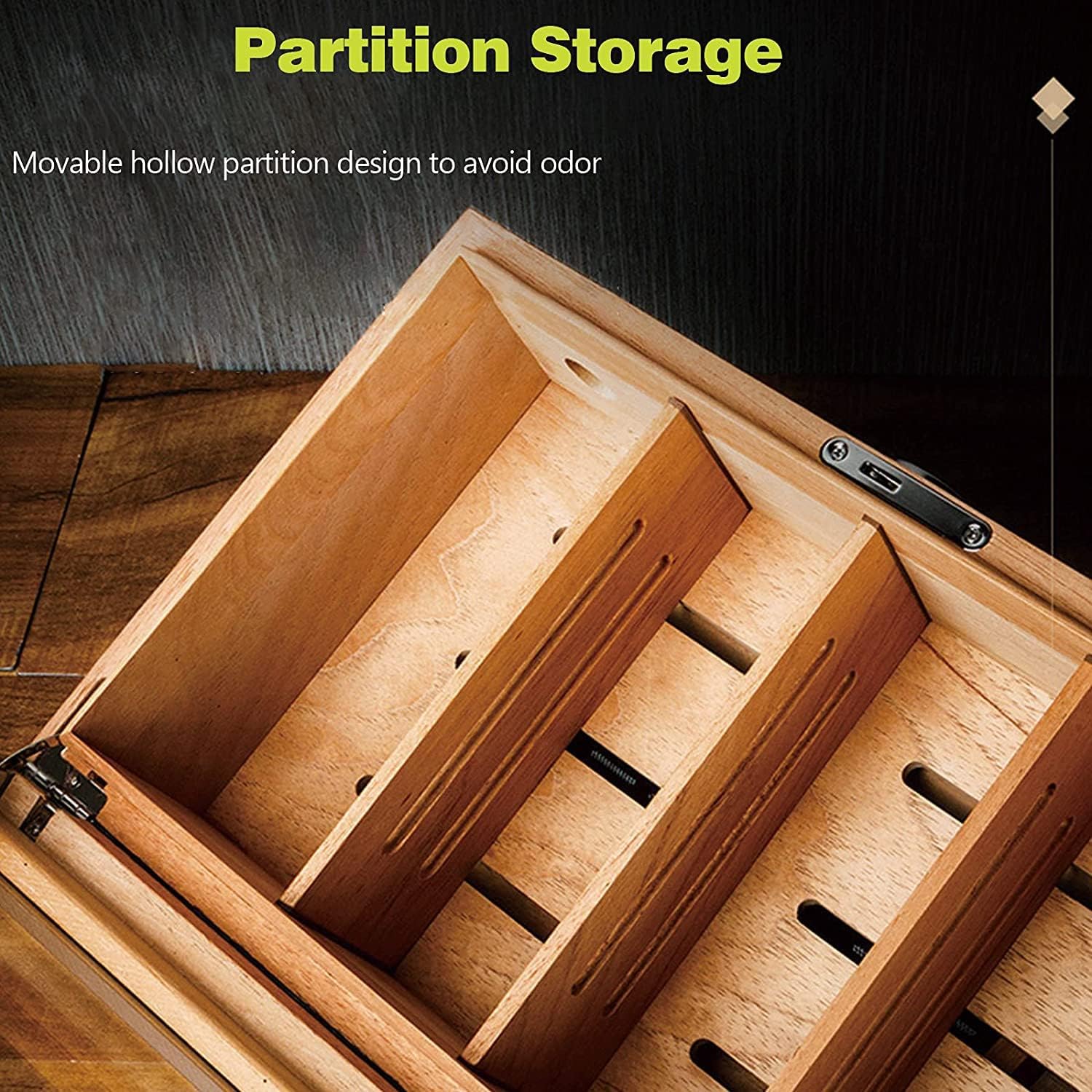 シガーボックス、ヒュミドール、シガーデスクトップボックス大容量葉巻