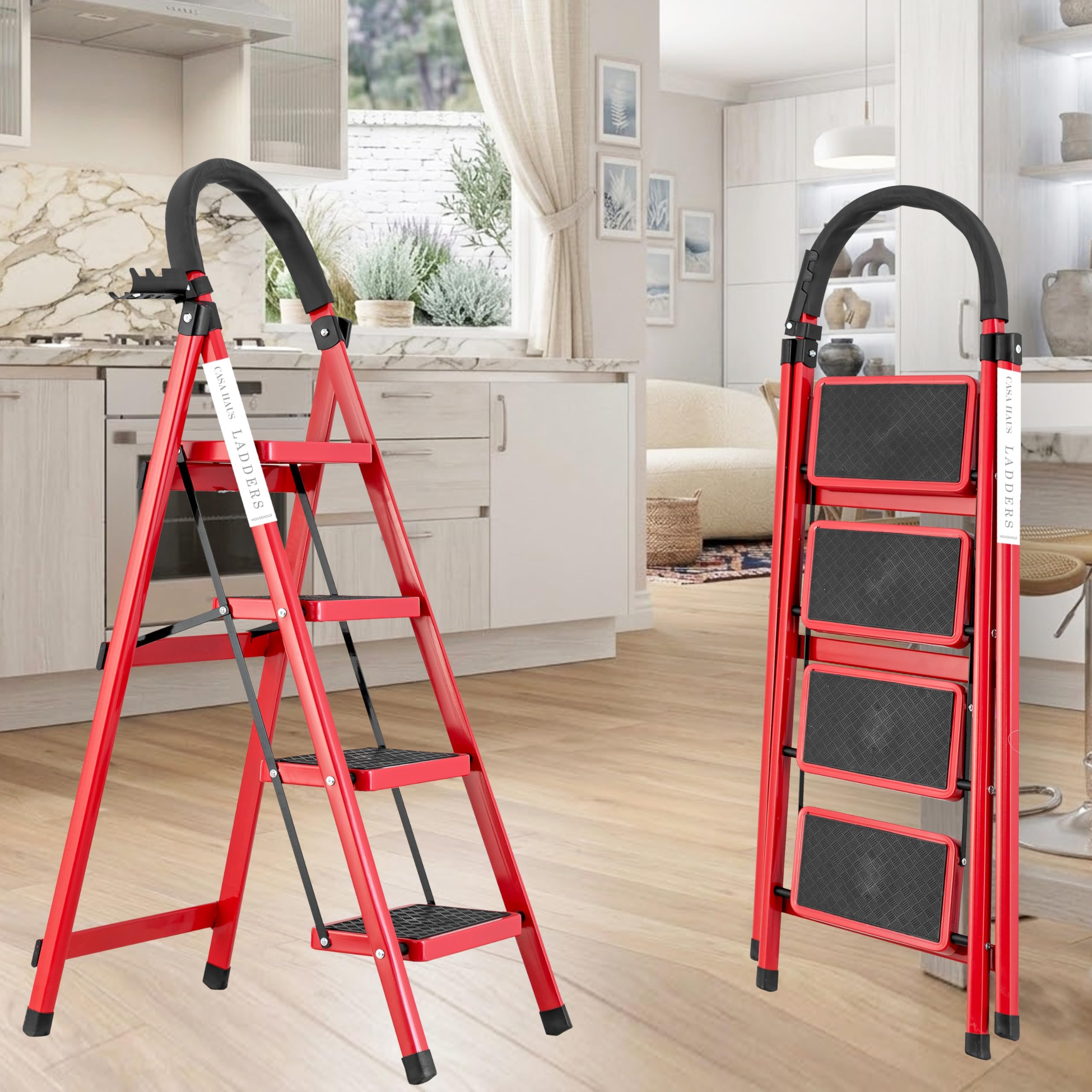 Casa Haus 6 Step Ladder - Heavy Duty & Foldable -22