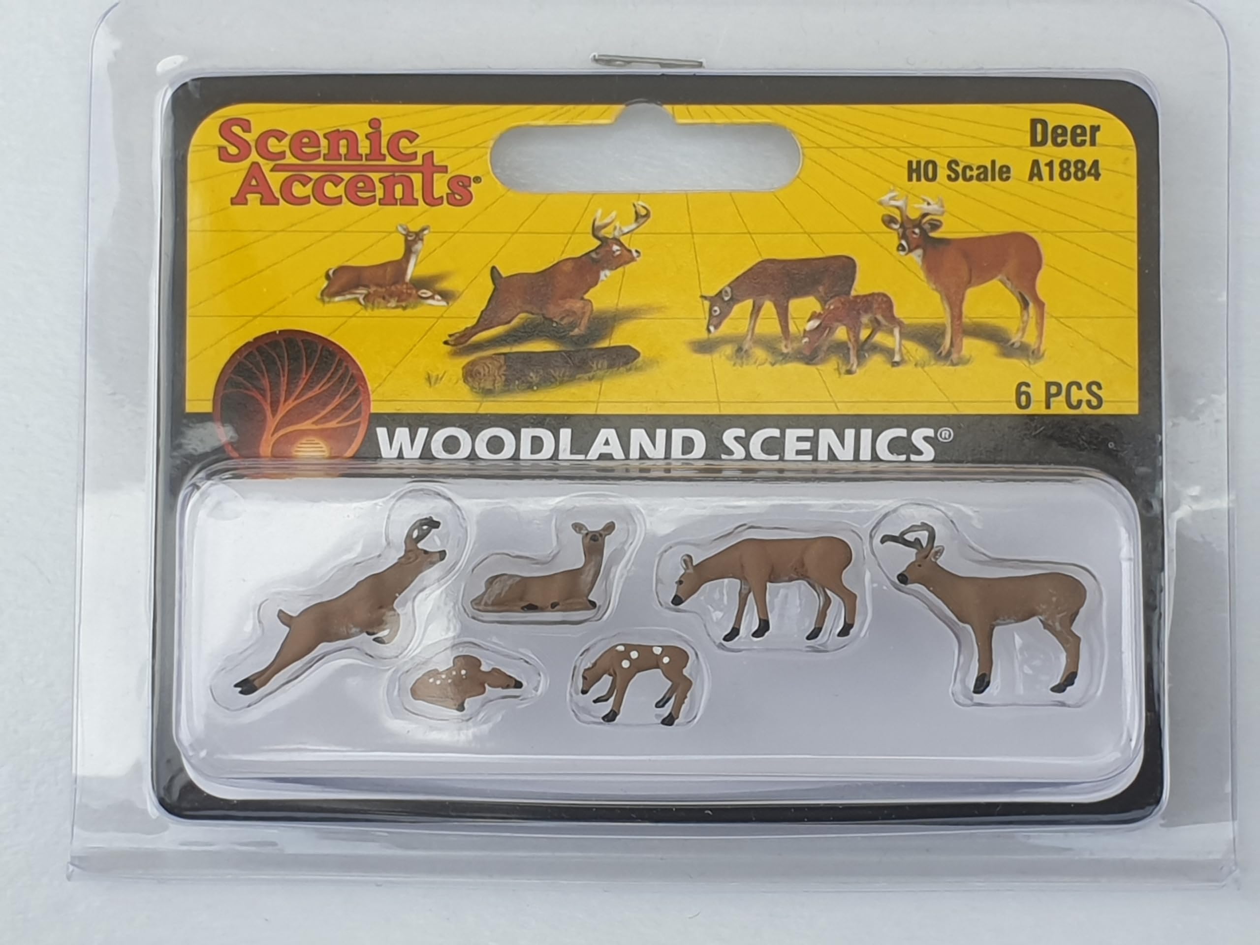 Woodland Scenics A1884 Deer Stag Calf Deer Jumping Figures Track H0 HO 1:87 Deer