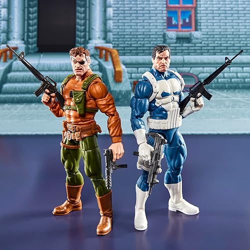Miniatura 3 de Marvel Legends Series Gamerverse Punisher & Nick Fury, figuras de acción coleccionables inspiradas en videojuegos retro de 6 pulgadas