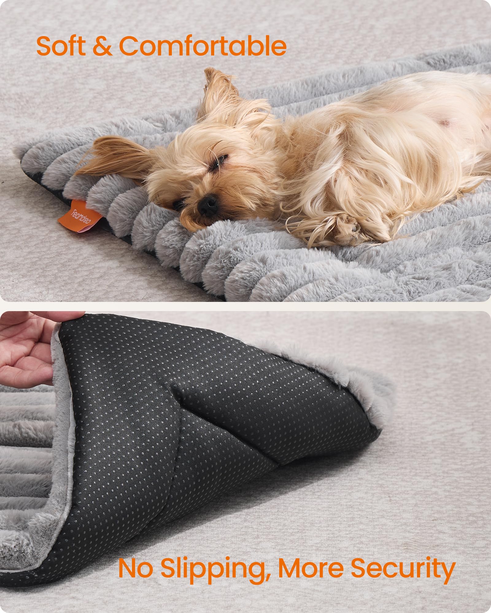 Feandrea Dog Bed Mat, M, 75 x 50 cm, Pet Blanket for Dogs and Cats Machine Washable Pet Sofa Protector, Dove Grey PPB042GD01 - Image 4