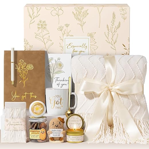 Self Care Cestas de presentes para mulheres, presentes de aniversário para o dia das mães, pacote de cuidados de spa após a cirurgia, pensamento inspirador de você cesta de simpatia sinta-se melhor