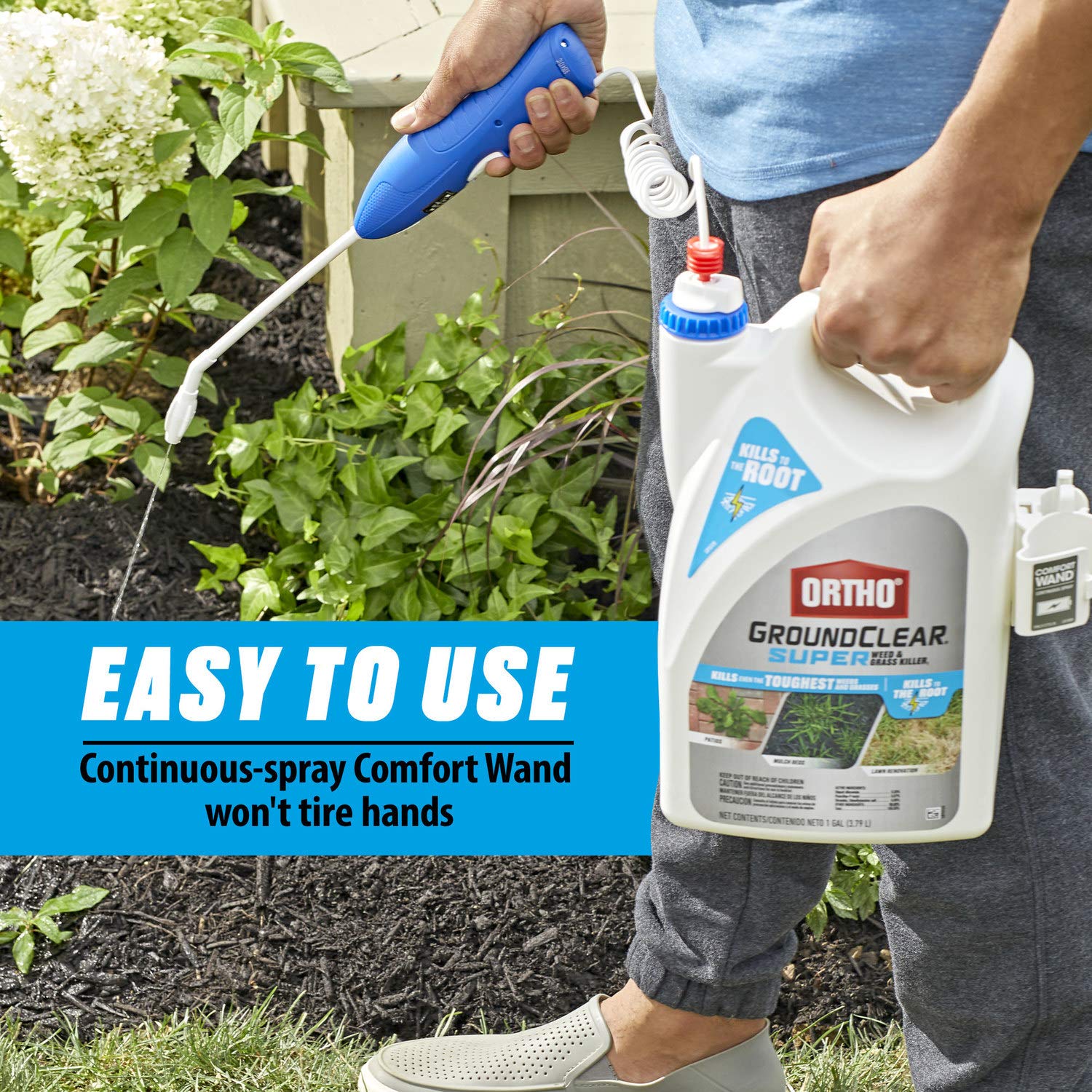Ortho GroundClear Super Weed & Grass Killer1: with Comfort Wand, Kills to  the Root, Fast-Acting, 1 gal.