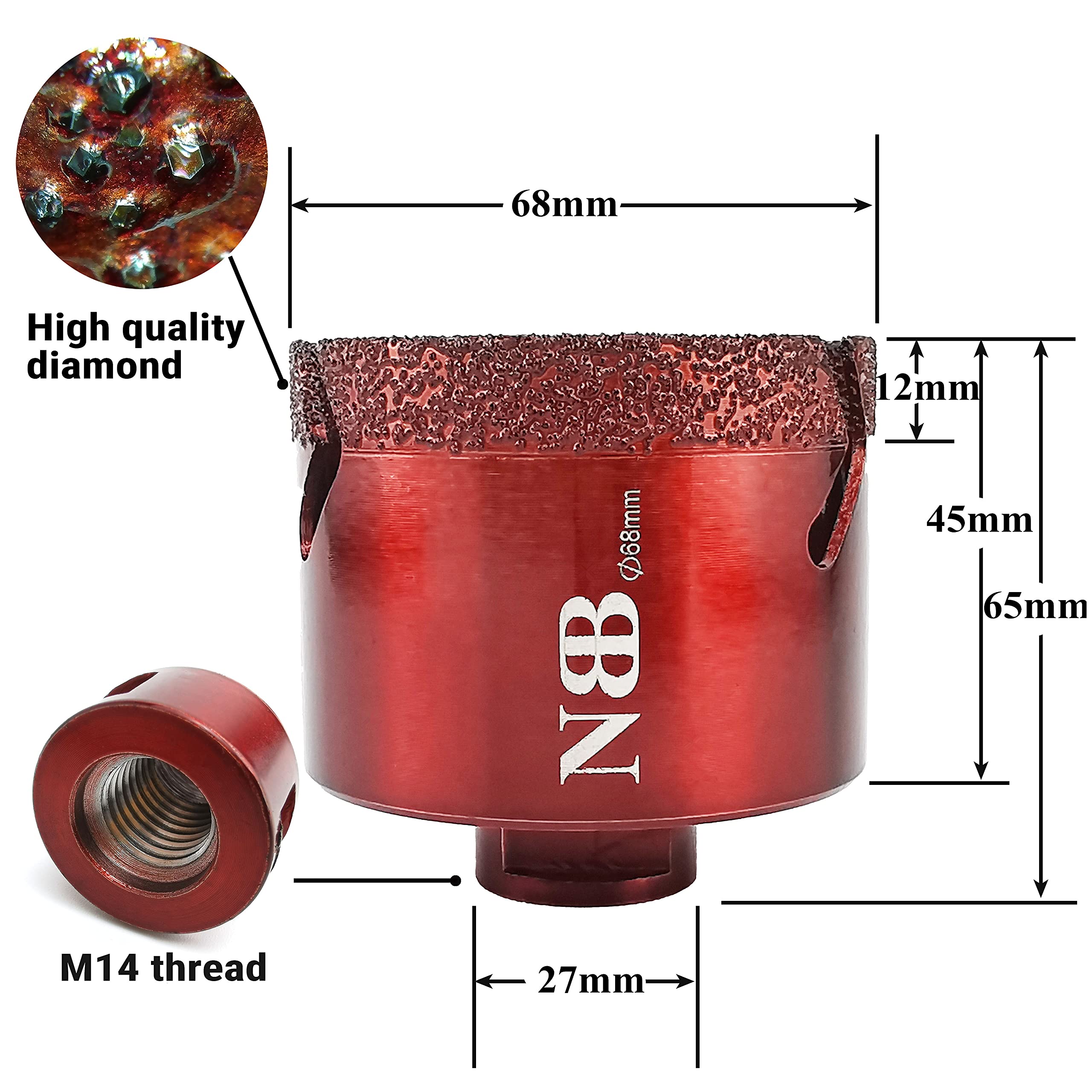 Vacuüm gesoldeerd diamant vinger - Stone Style Factory
