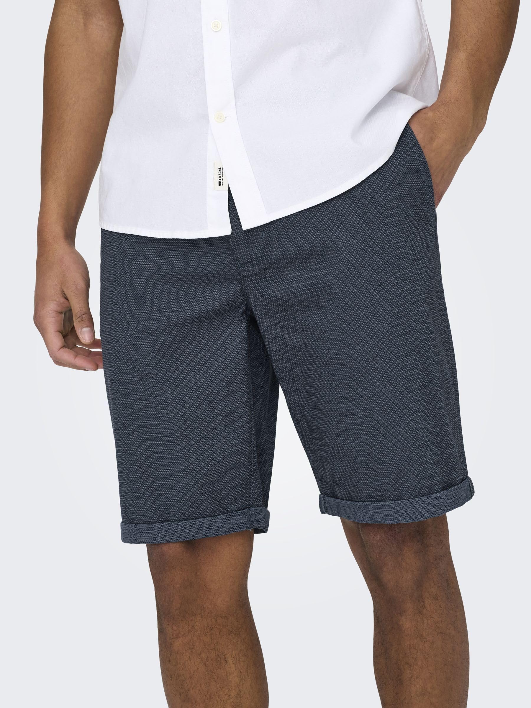 Only & Sons Herren Chinoshorts Onspeter Dobby 0058 Shorts Noos