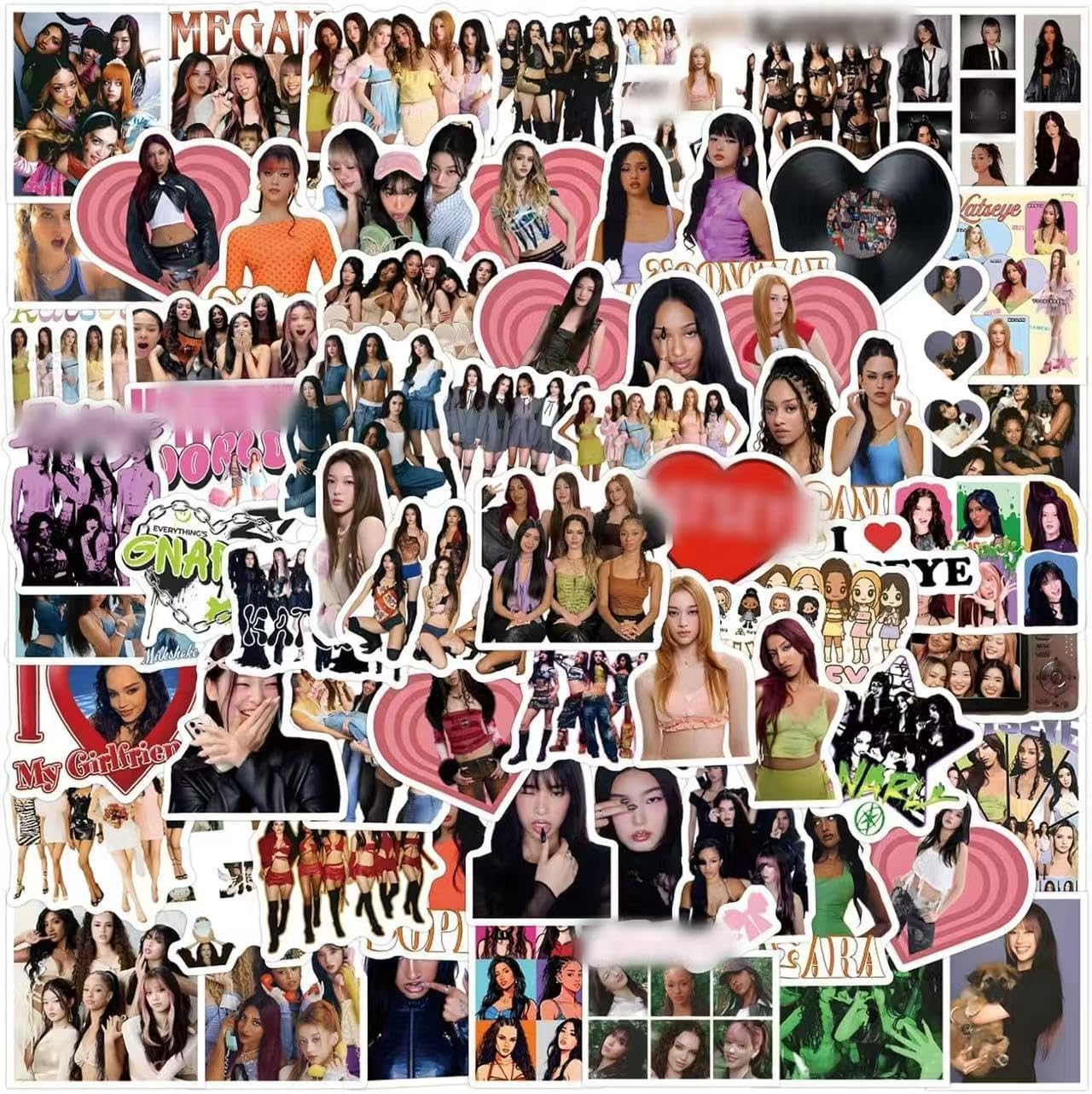 120Pcs Katseye Stickers,Top Korean Girl Merch Waterproof Stickers Music Sticker for Teens Adults Fans Gift for Water Bottles Book Skateboard Laptop Guitar Suitcase