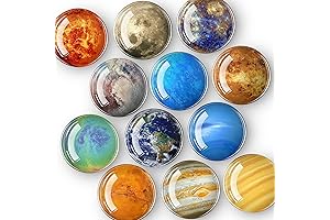 12 Planets Glass Fridge Magnet, Decorative Magnet for Boys