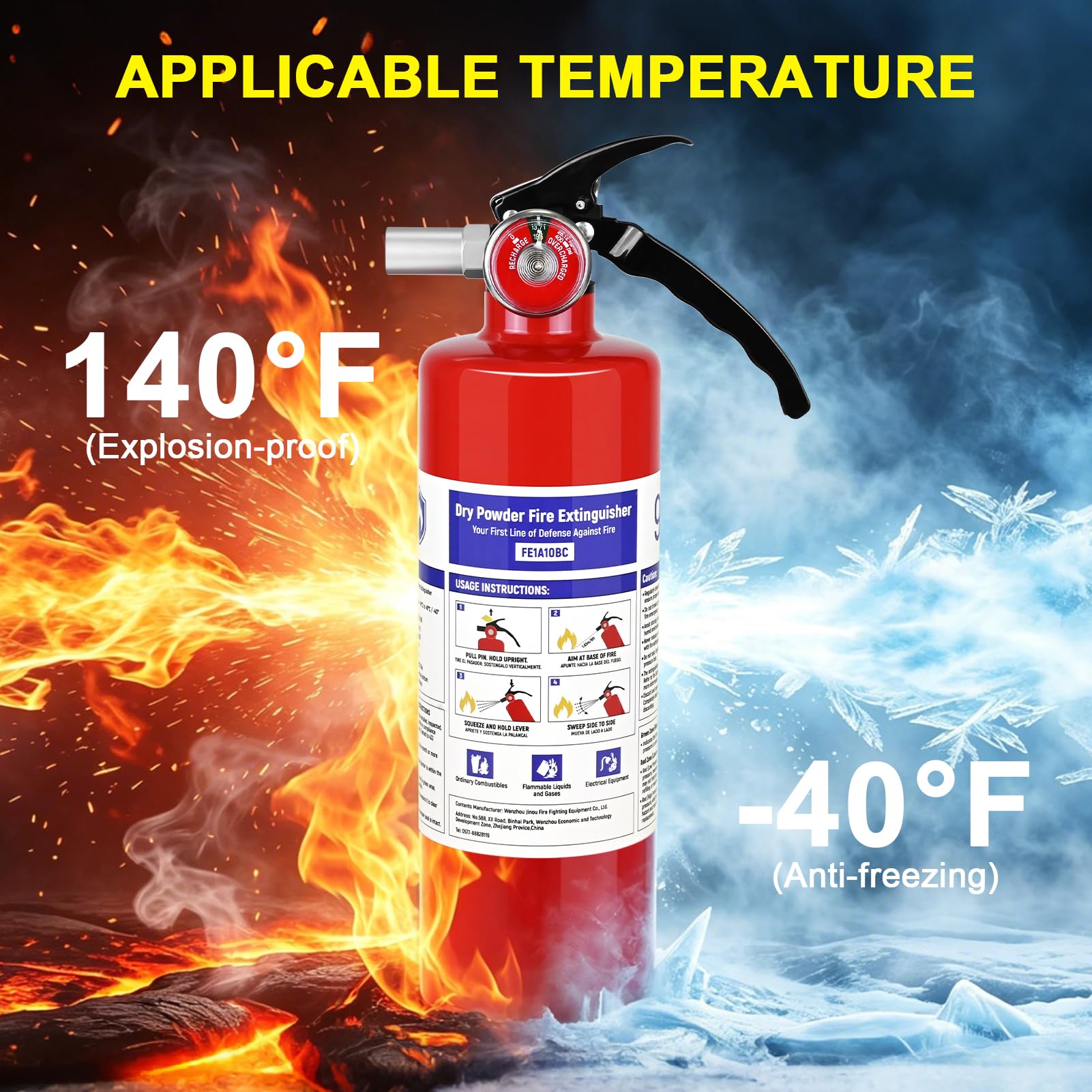 ABC Fire Extinguishers - 4 Pack, 2.5 lb -8 ABC Fire Extinguishers - 4 Pack, 2.5 lb -8