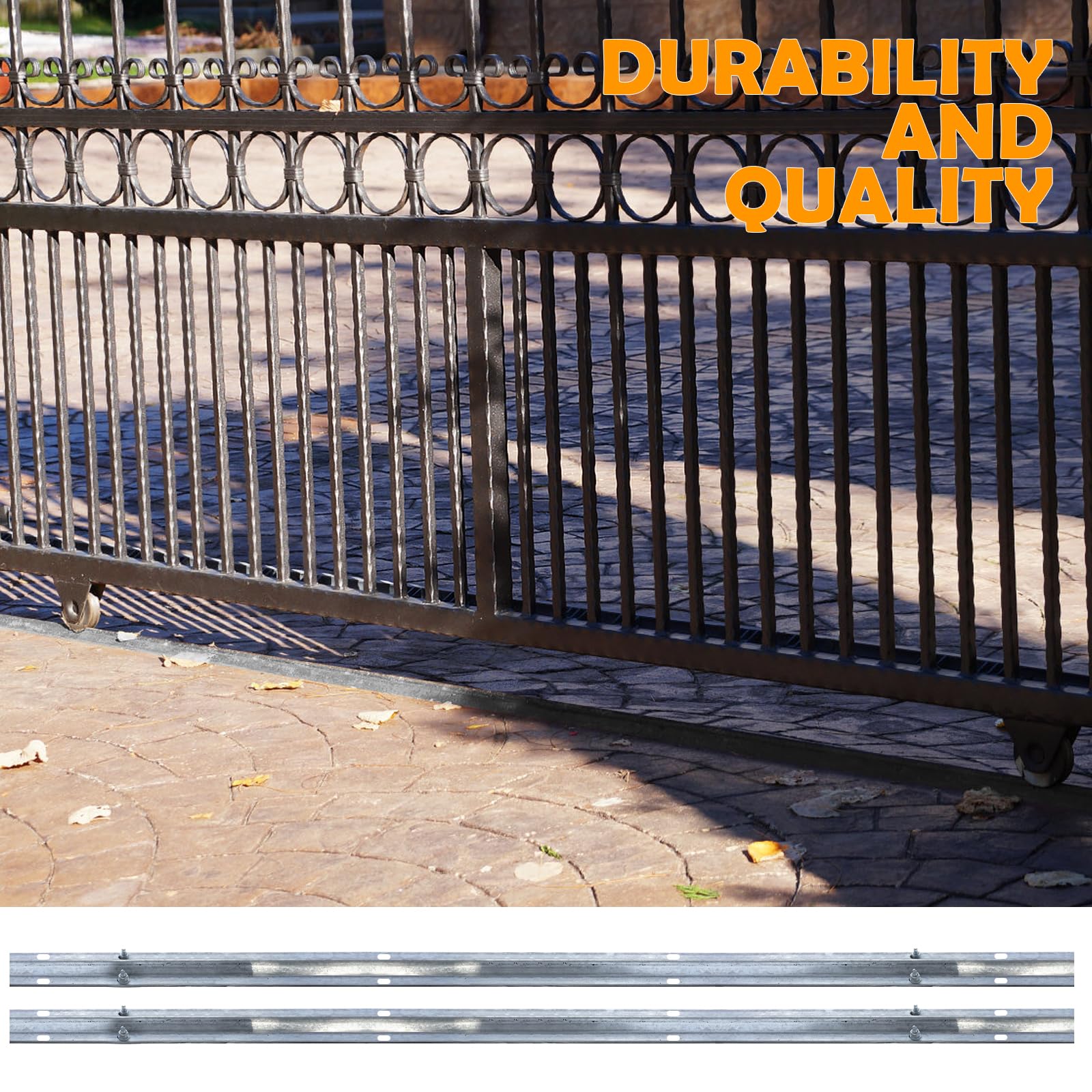 Snapklik.com : LAJIAOZ V Track Heavy Duty 6FT Galvanized Gate V Track ...