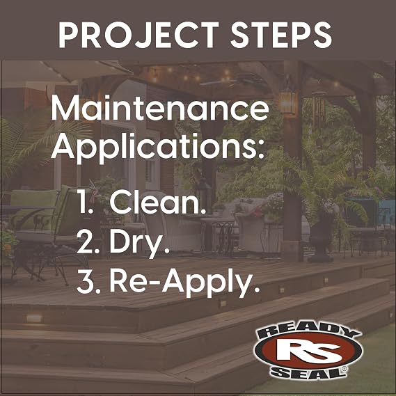 Ready Seal Exterior Wood Stain | Semi-Transparent Oil-Based Formula | Professional Grade Stain and Sealer in One | Ideal for Decks, Fences, Pergolas, Wood Siding & More | 5 Gallon | Dark Walnut