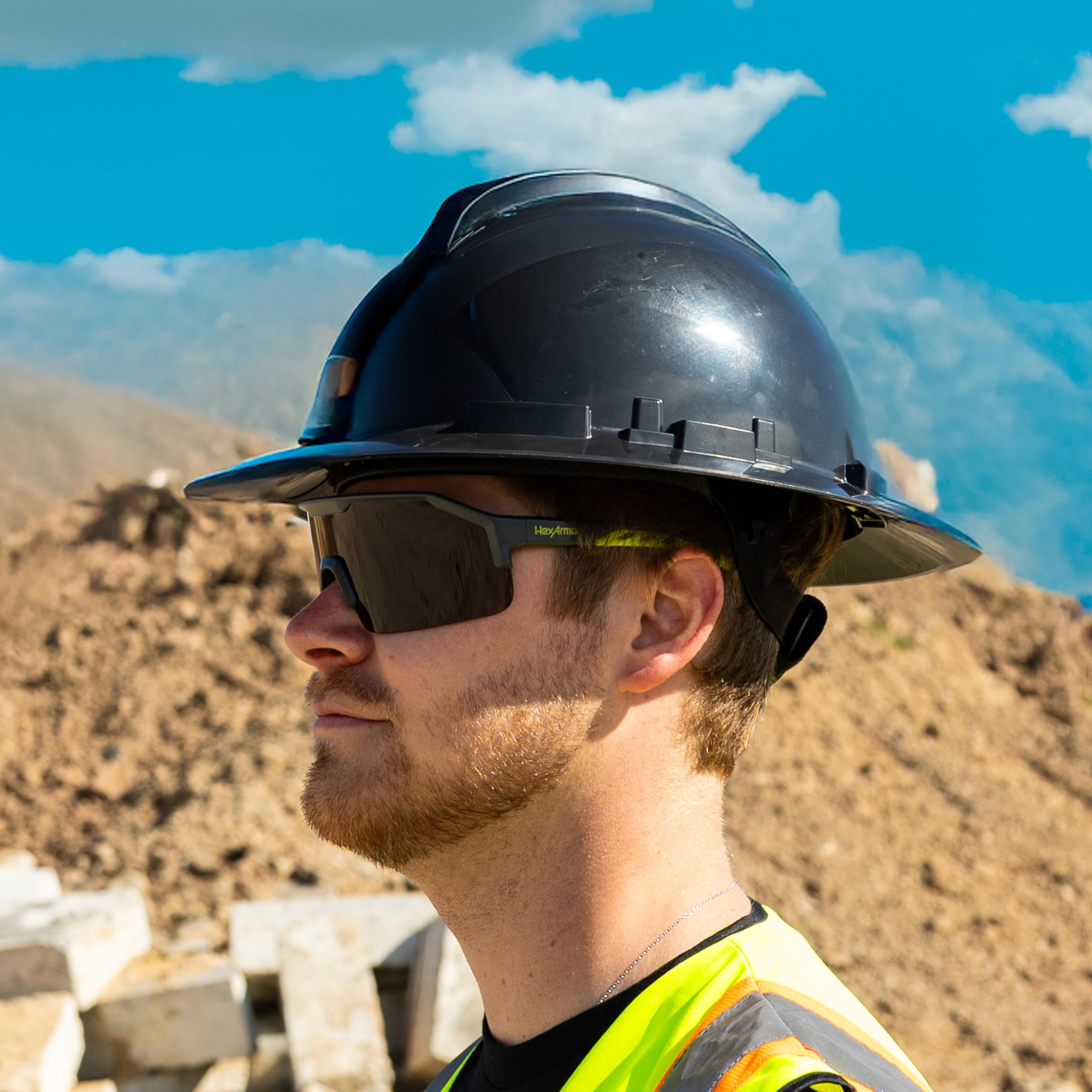 HexArmor Shockwave - Gafas de trabajo de seguridad | ANSI Z87+, UV, antivaho, polarizadas