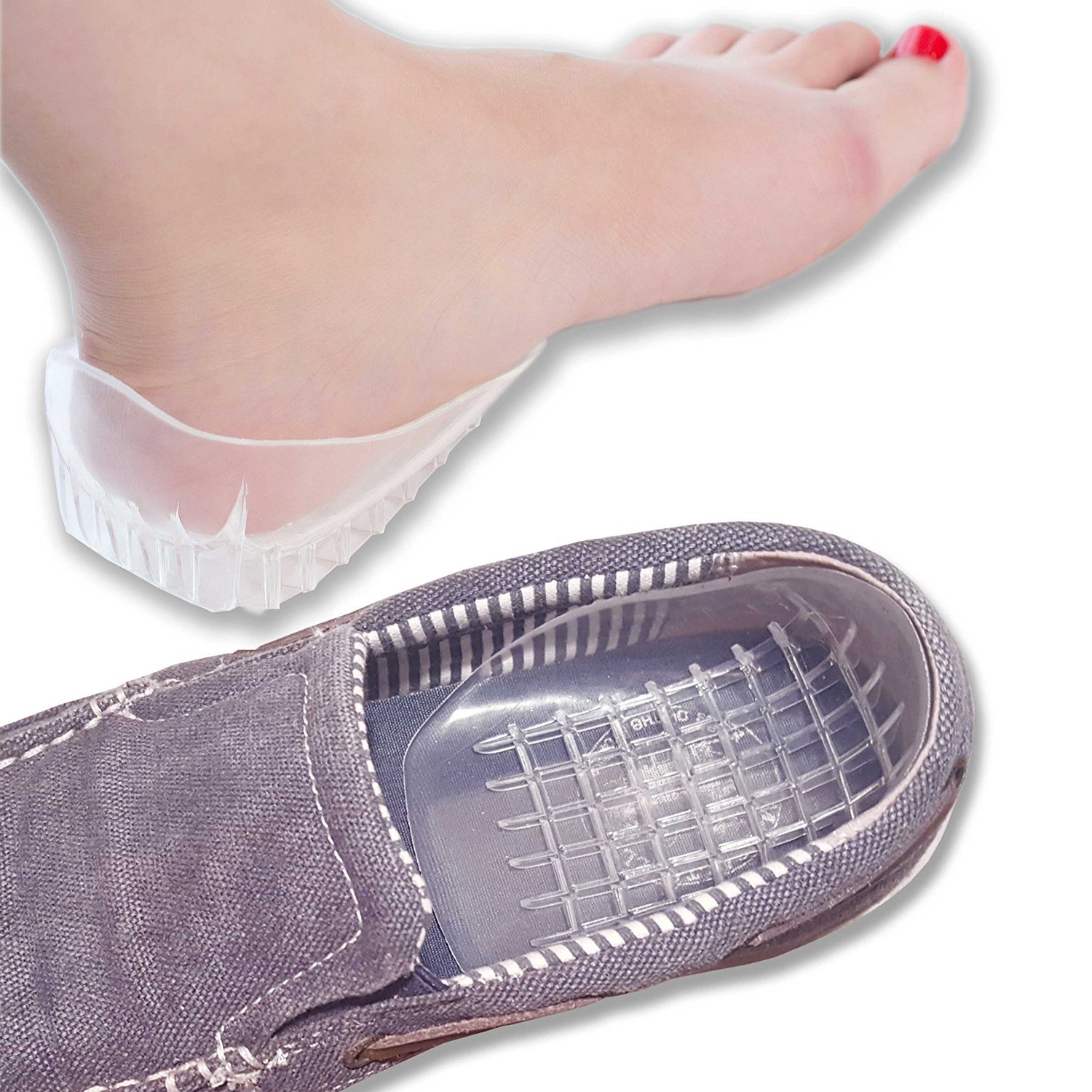 Pedimend, Double Layer Heel Cups (White) - Extra Support for High Impact Activities - Preventing Achilles tendonitis - Arch Pain / Tibial Knee Syndrome - Heavy Duty Heel Cups -Heel Pain / Heel Spur