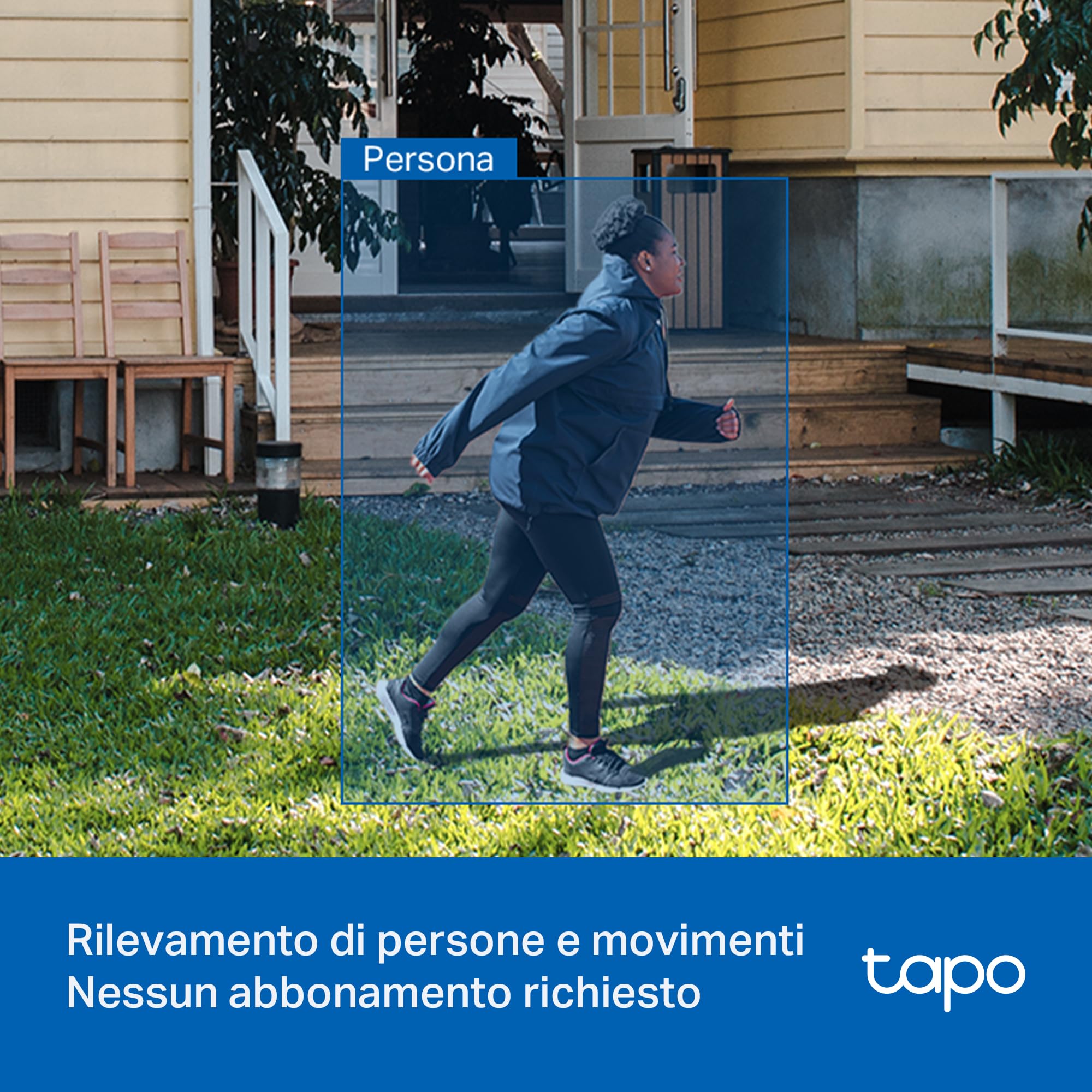 Tapo C113 Telecamera WiFi Esterno 2K 3MP, IP65, Visione Notturna a Colori con Spotlight, Rilevamento Smart AI, Audio Bidirezionale, Allarme Sonoro e Luminoso, Compatibile con Alexa