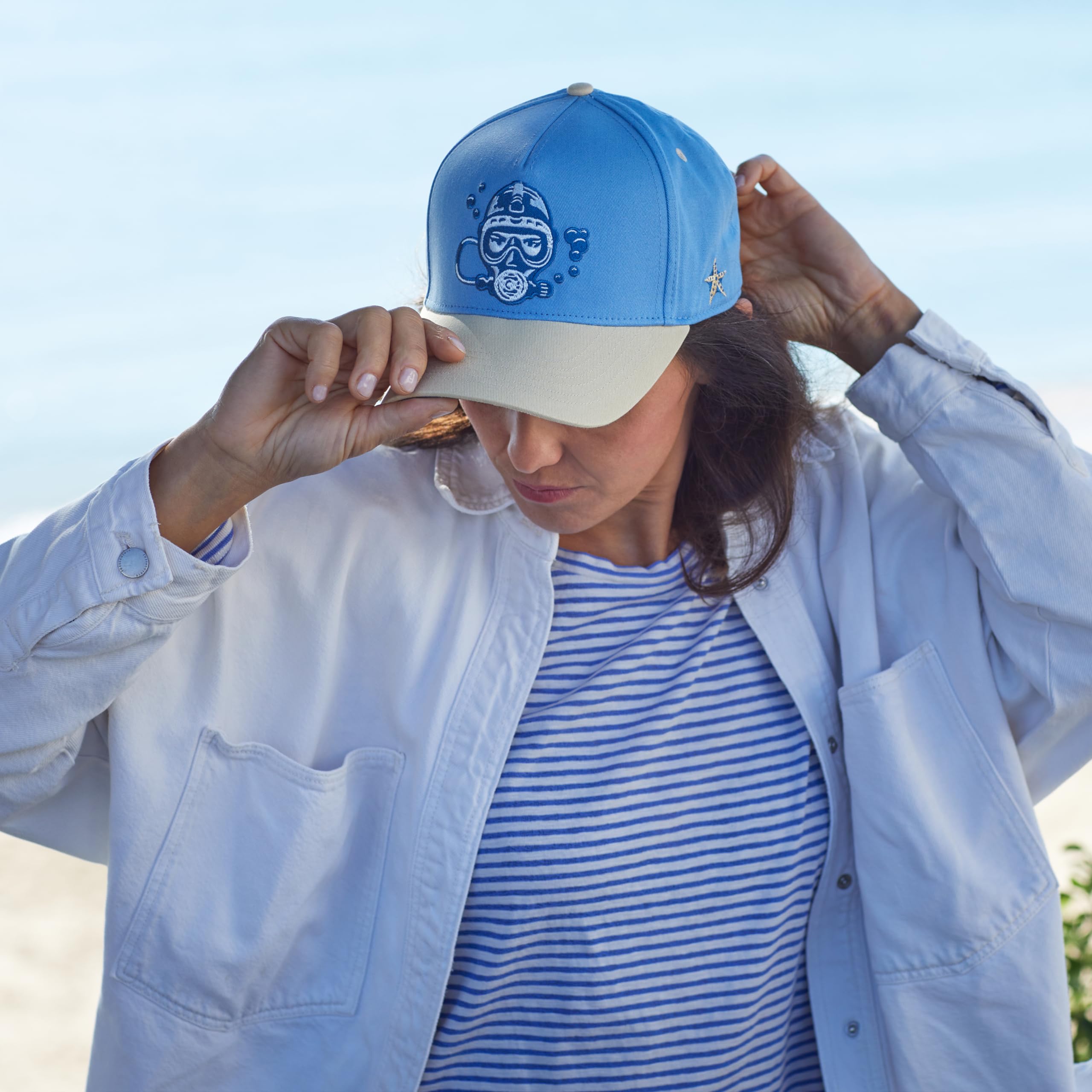 Cadency® Gorra de béisbol para hombre y mujer, color azul, unisex, tamaño ajustable, azul, Talla única