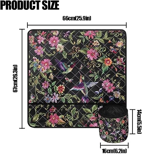 Miniatura 31 de Tapetes para máquina de coser de girasol y colibrí para mesa con bolsillos, para máquinas de coser de Acción de Gracias, alfombrillas para reducir