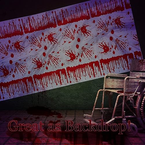 Miniatura 10 de Fundas de mesa de Halloween  3 manteles de plástico desechables de 108 x 54 pulgadas, decoración de mesa a prueba de derrames, color naranja, negro,