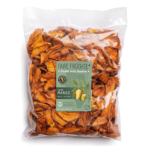 100% Bio-Mango getrocknet *sauer*, Amelie 1kg: OHNE Zucker**OHNE Schwefel >FAIR