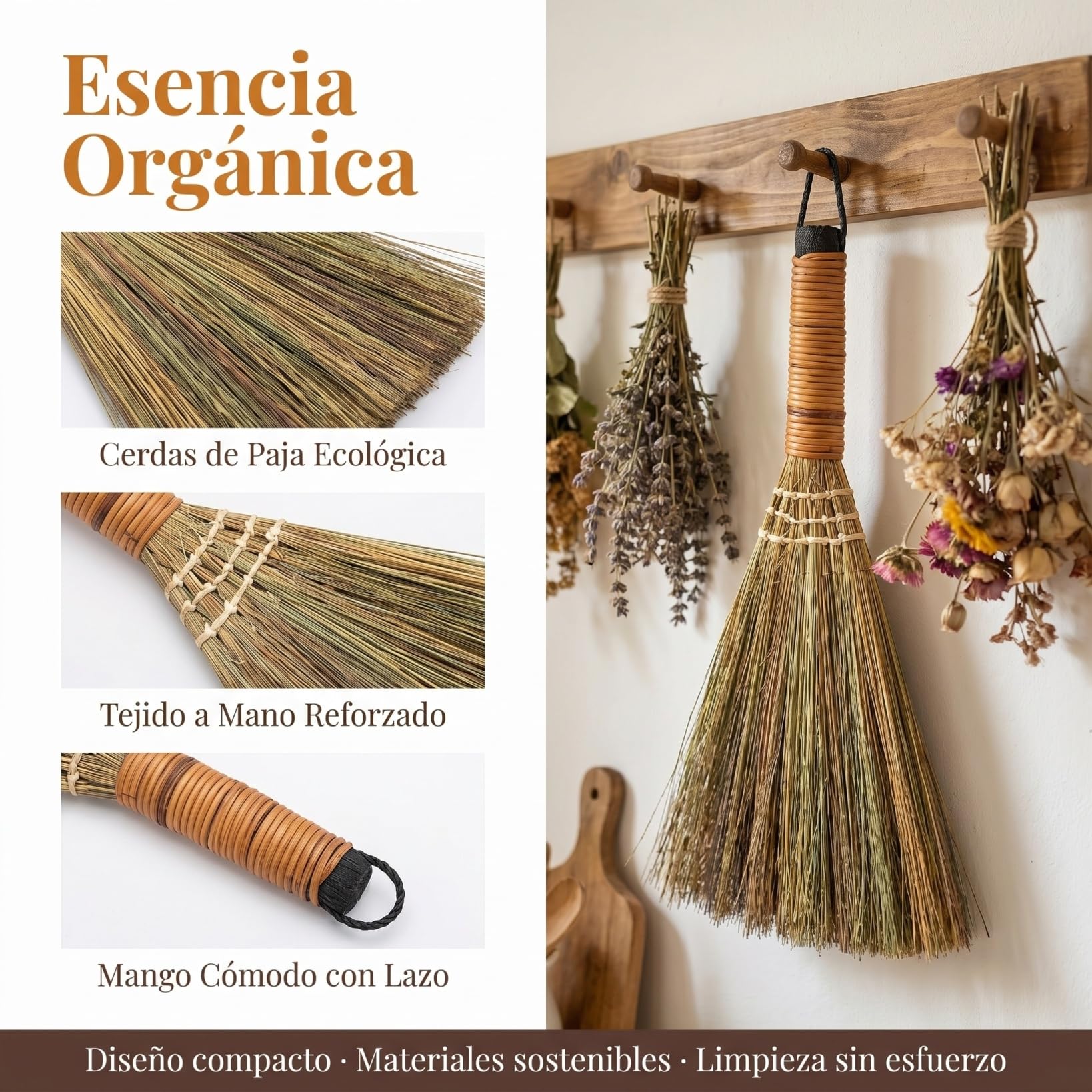 SHINEOFI Mini Escoba de Mano de Paja de 31cm para Limpieza de Escritorio 2pcs Cerdas Duraderas para Eliminar Polvo en Habitaciones y Escritorios