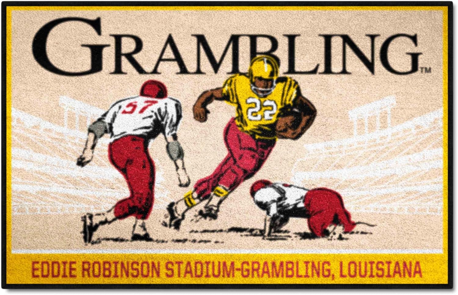 FANMATS 28094 Grambling State Tigers Starter Mat Accent Rug - 19in. x 30in. | Sports Fan Home Decor Rug and Tailgating Mat Ticket Stub Starter Mat