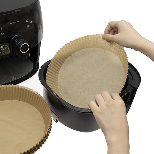 Miniatura 4 de Forro de papel desechable para freidora de aire 100 unidades - 79 pulgadas forro desechable antiadherente papel de hornear para freidora de aire
