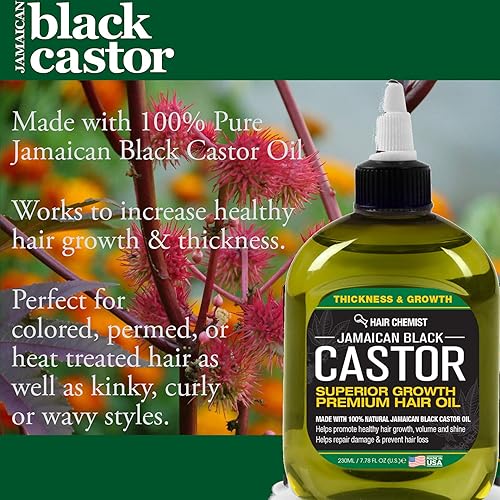 Miniatura 2 de Hair Chemist Aceite de ricino negro jamaicano de crecimiento superior, 7 onzas
