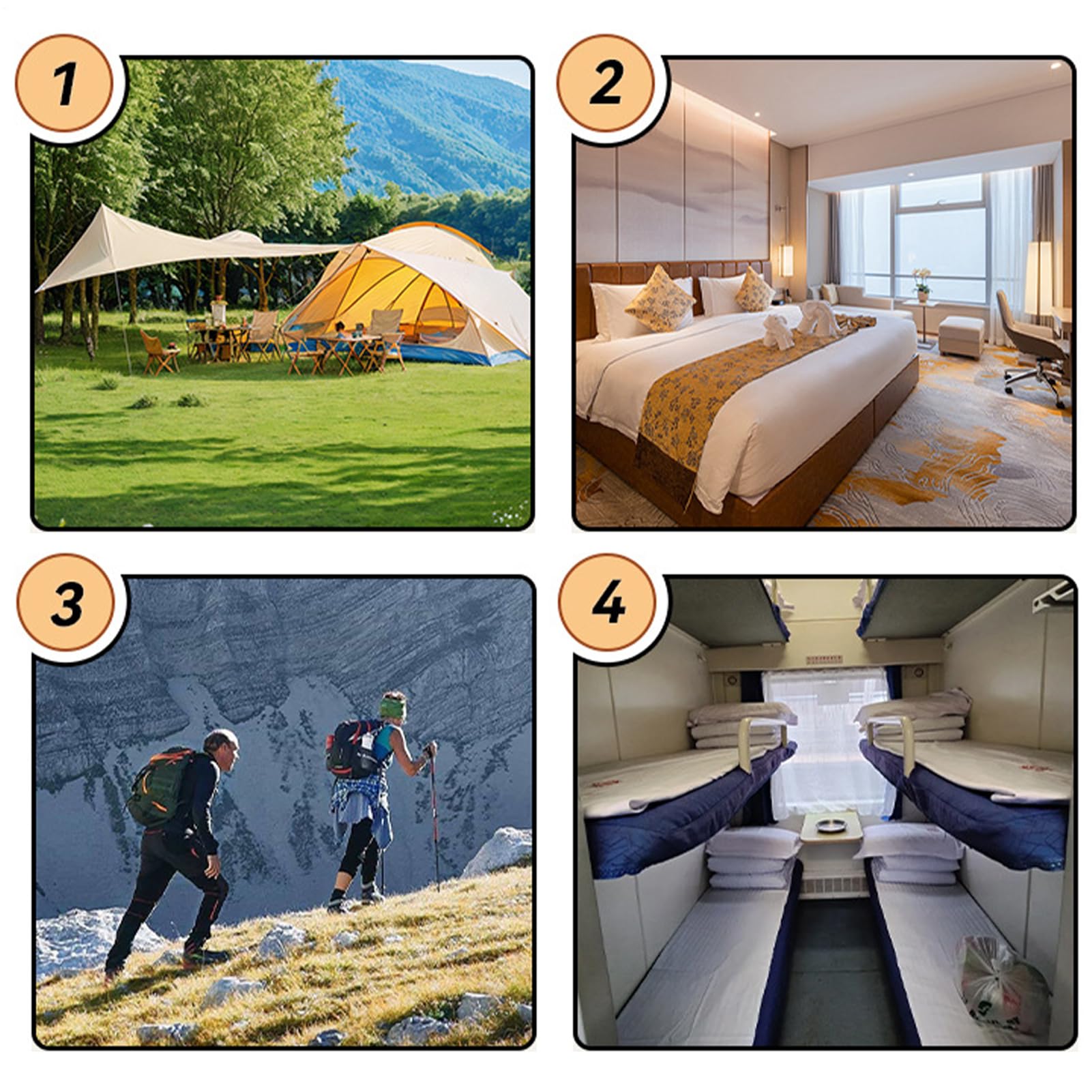 Sacco a pelo per adulti, sacco nanna da viaggio per adulti, pieghevole, per viaggiatori, chi dorme leggero, partecipanti al festival, campeggio, escursionismo, alpinismo, campeggio estivo, viaggi su