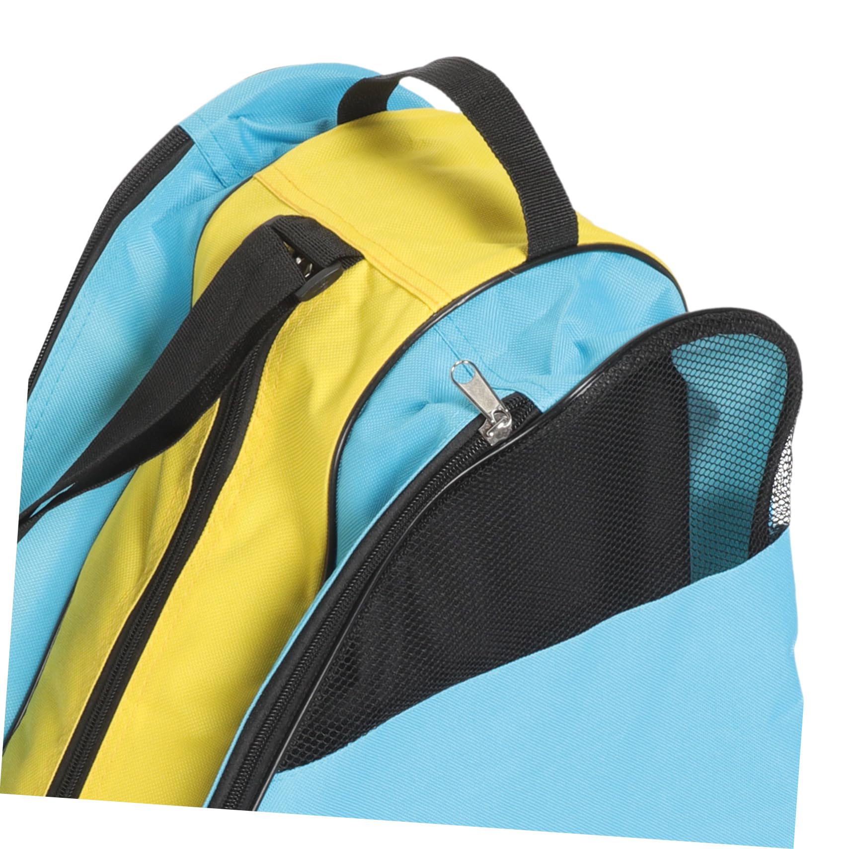 SUPVOX Borsa per Pattini da Ghiaccio in Nailon, Blu Giallo Blu | Zip, Formato Monospalla, per Trasporto e Protezione, Pratica da Portare