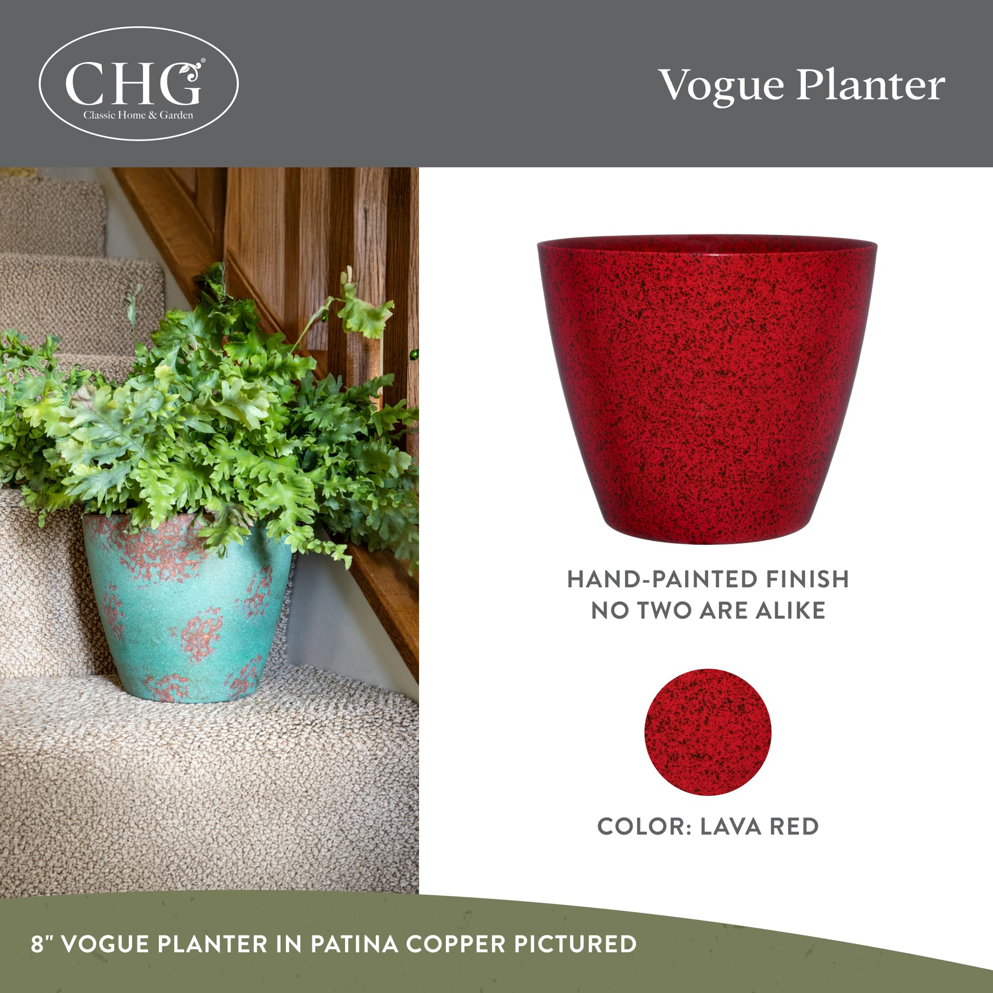 Amazon.com : Classic Home and Garden Vogue Planter Pots w/Pottery