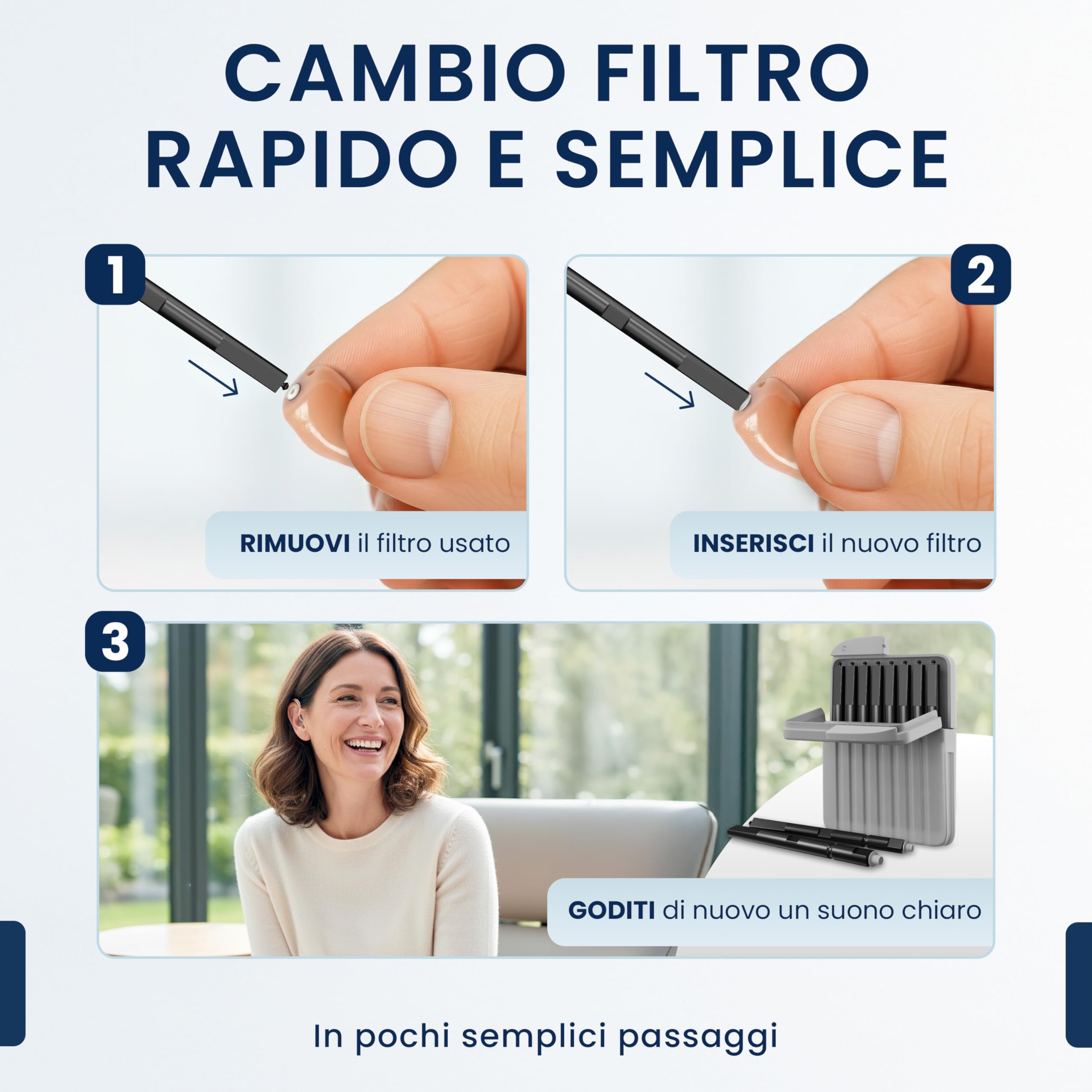 Original Cerustop Filtri per Apparecchi Acustici (5 Pack, 40 Pezzi) – Filtri Cerume Premium | Compatibili con Phonak, Widex, Unitron, Resound, Hansaton e Audio Service – Accessori Apparecchi Acustici