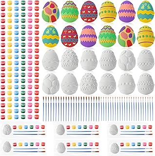 Foilswirl 24 Set Easter Egg DIY Painting Kit Ceramic to Paint Your Own E...