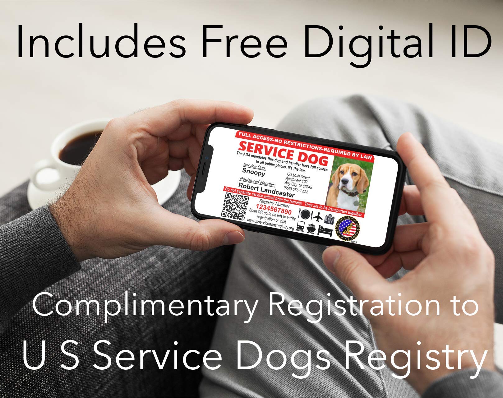 Amazon.com: Just 4 Paws Custom PTSD Service Dog ID Card with QR