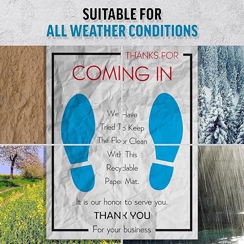 Miniatura 6 de Alfombrillas de papel resistentes para automóviles - Alfombrillas desechables para automóviles - Protector desechable para piso de automóvil -