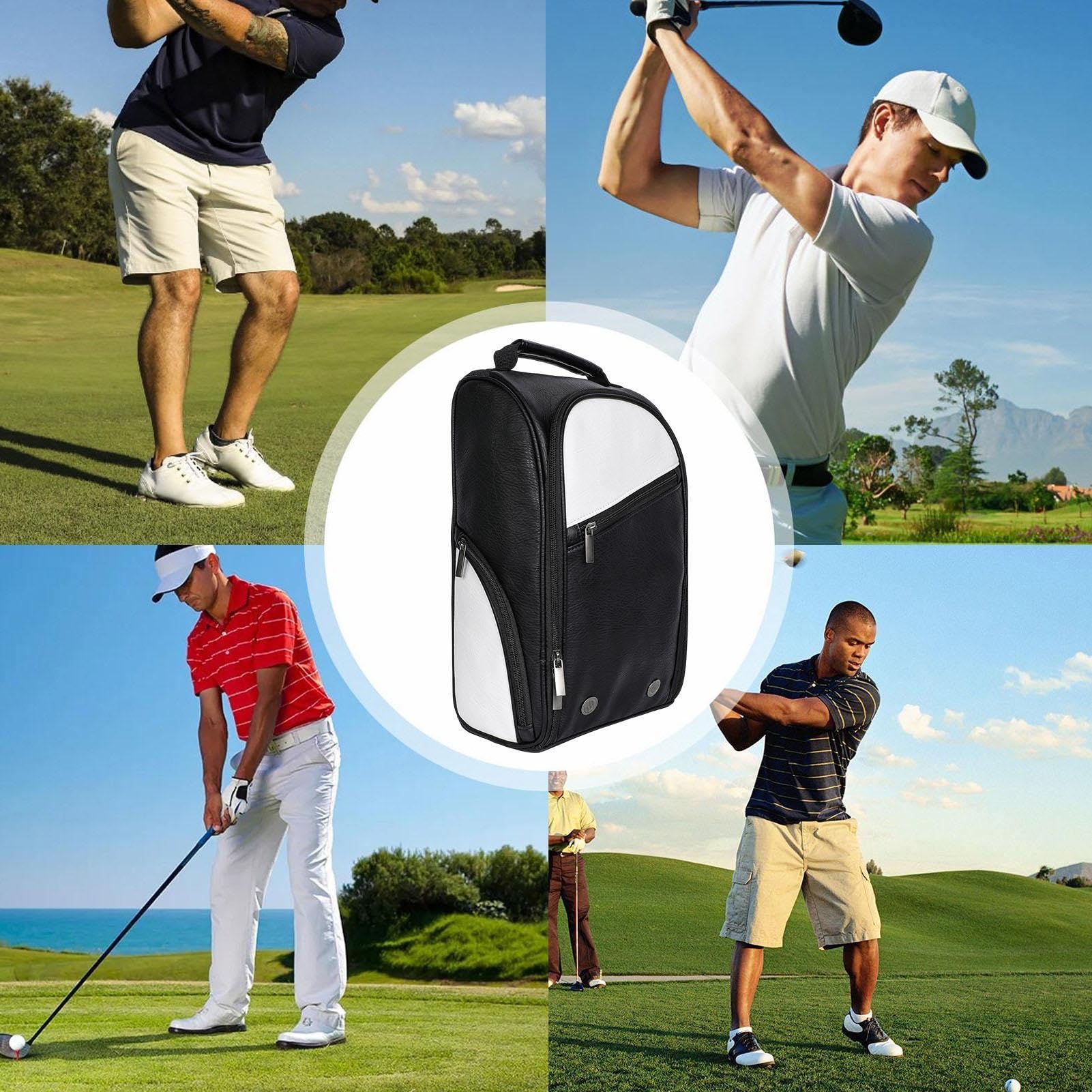 Golf-Schuhtasche – Golf-Schuhtasche für Herren | Tragetasche für | Golfschuhe | Tragetasche für Fußballschuhe | tragbare Aufbewahrungstasche, bunt, 16.54x10.63x5.51 inches, Siehe Beschreibung