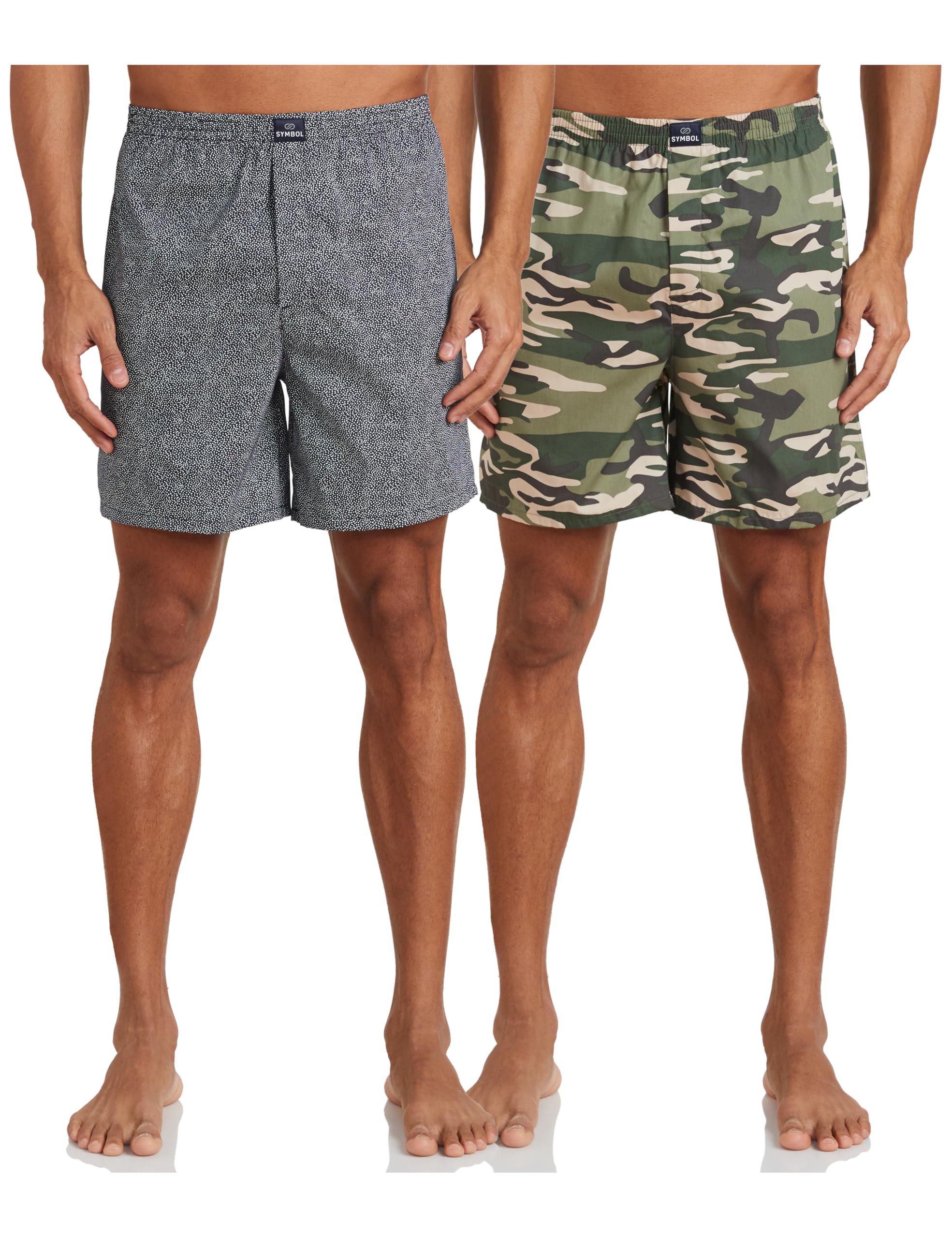Men's Cotton Printed Boxer Shorts (Combo Pack of 2) Casual | Underwear | Half Pants | Short Pant - Regular Fit with Back Pocket