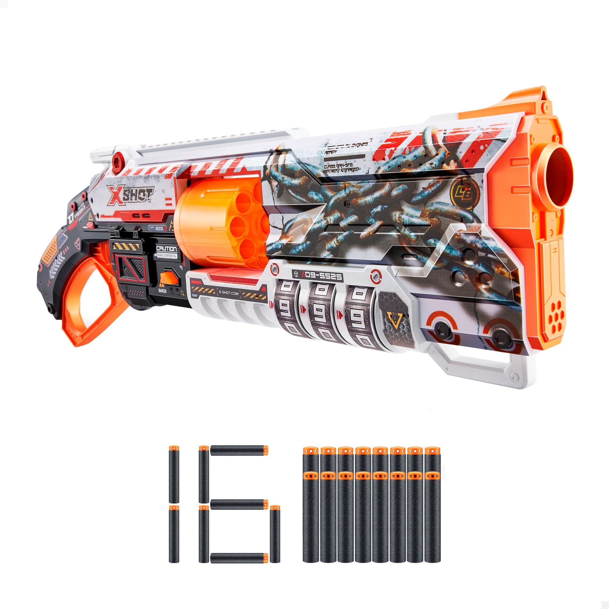 Pistola de dardos X-Shot Skins Lock con cañón rotatorio Colorbaby 8
