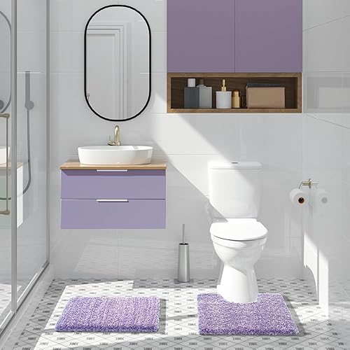 Miniatura 176 de Yimobra Alfombras de Baño Antideslizantes Lavables, Ultra Suaves y Absorbentes de Agua, Alfombras de Baño Pequeñas, Alfombra de Ducha Externa